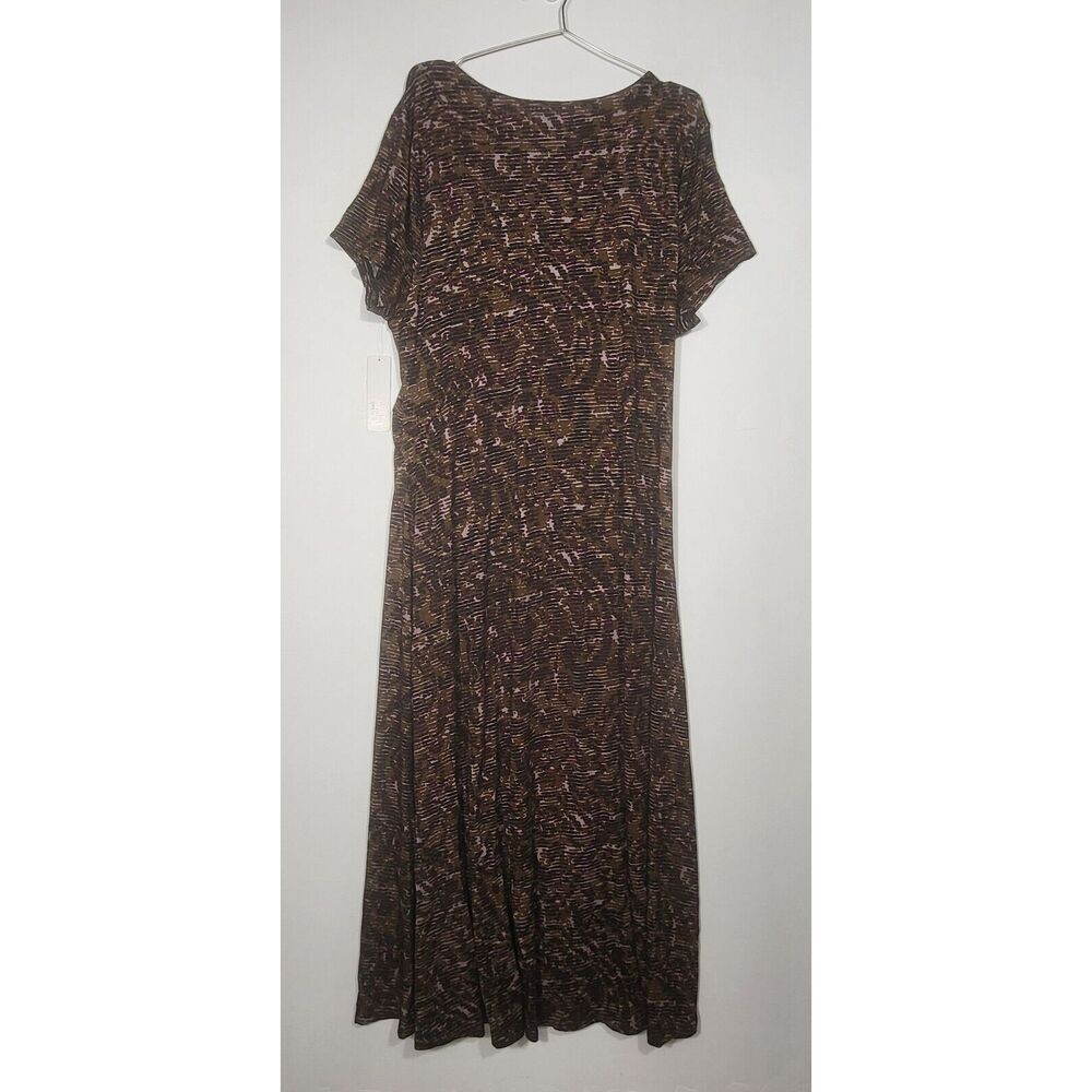 Soft Surroundings Caity Maxi Dress Faux Wrap Stretch Abstract Paisley 2X - Picture 12 of 12